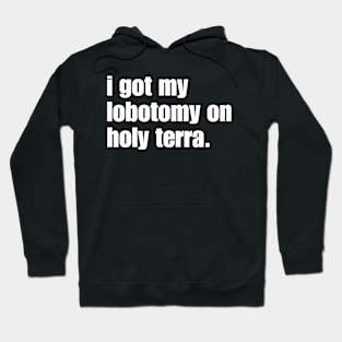 I got my lobotomy on holy terra Hoodie